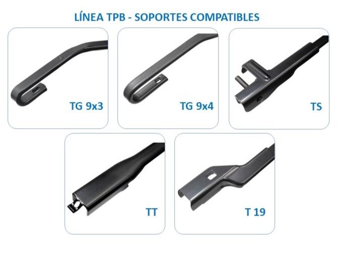 PLUMILLA FLAT BLADE TPB19/1 TECFIL (CAJA X 10 UN.)