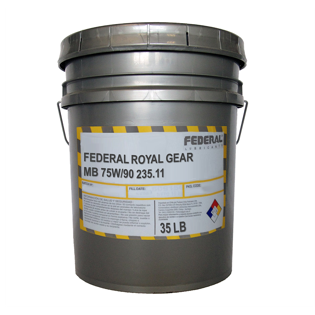 FEDERAL ROYAL GEAR MB 75W90 235.11 BALDE 1X35 LB